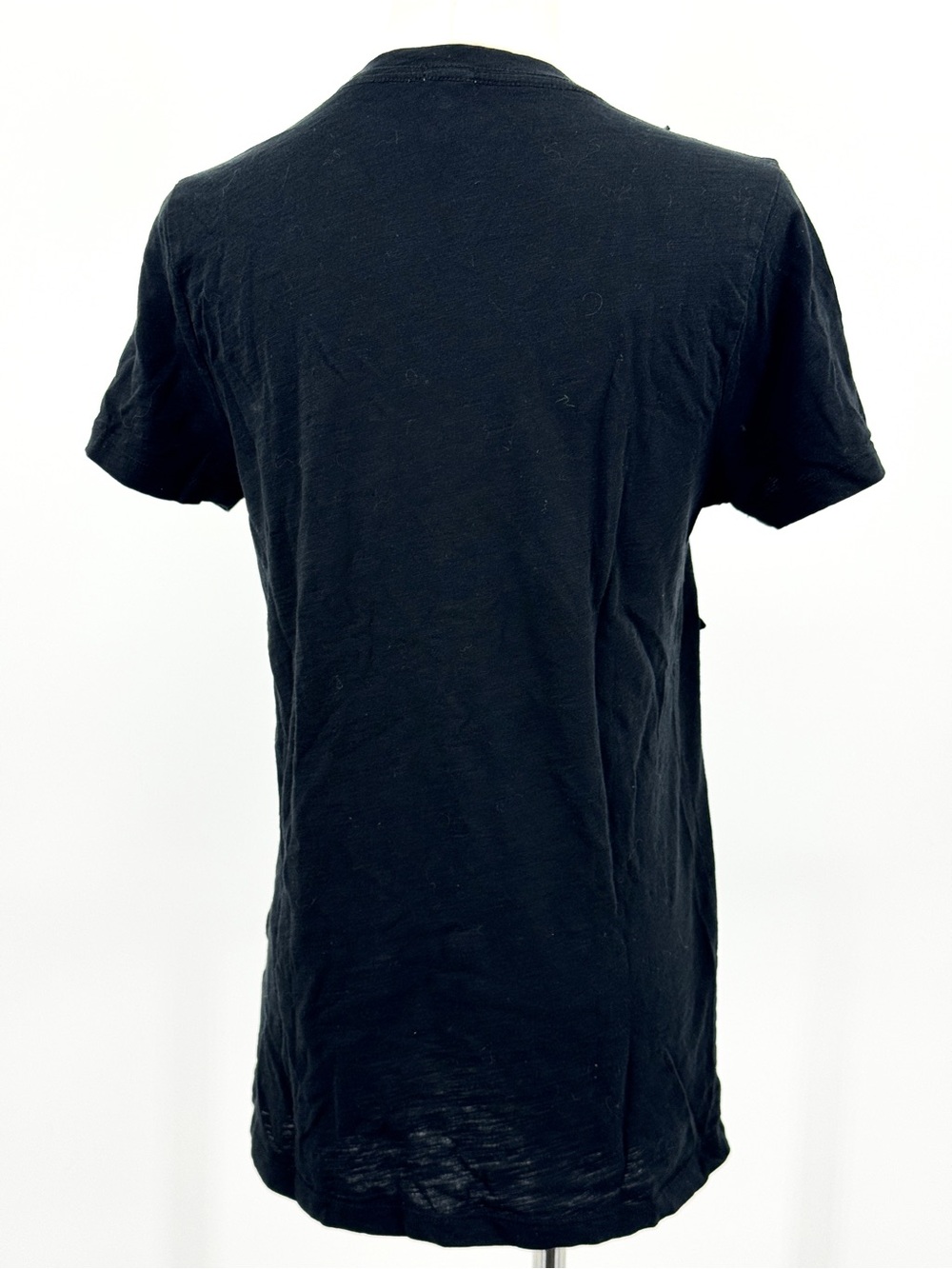J. Crew Black Short Sleeve Tee with Floral Ribbon Appliqués - Picture 4 of 7